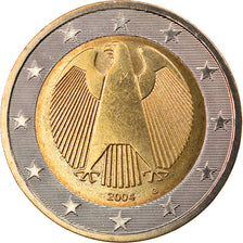 GERMANY - FEDERAL REPUBLIC, 2 Euro, 2004, Karlsruhe, MS(65-70), Bi-Metallic