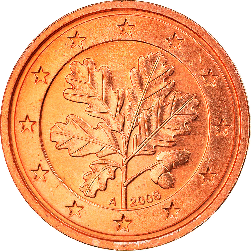 ALEMANHA - REPÚBLICA FEDERAL, 2 Euro Cent, 2008, Berlin, MS(65-70), Aço