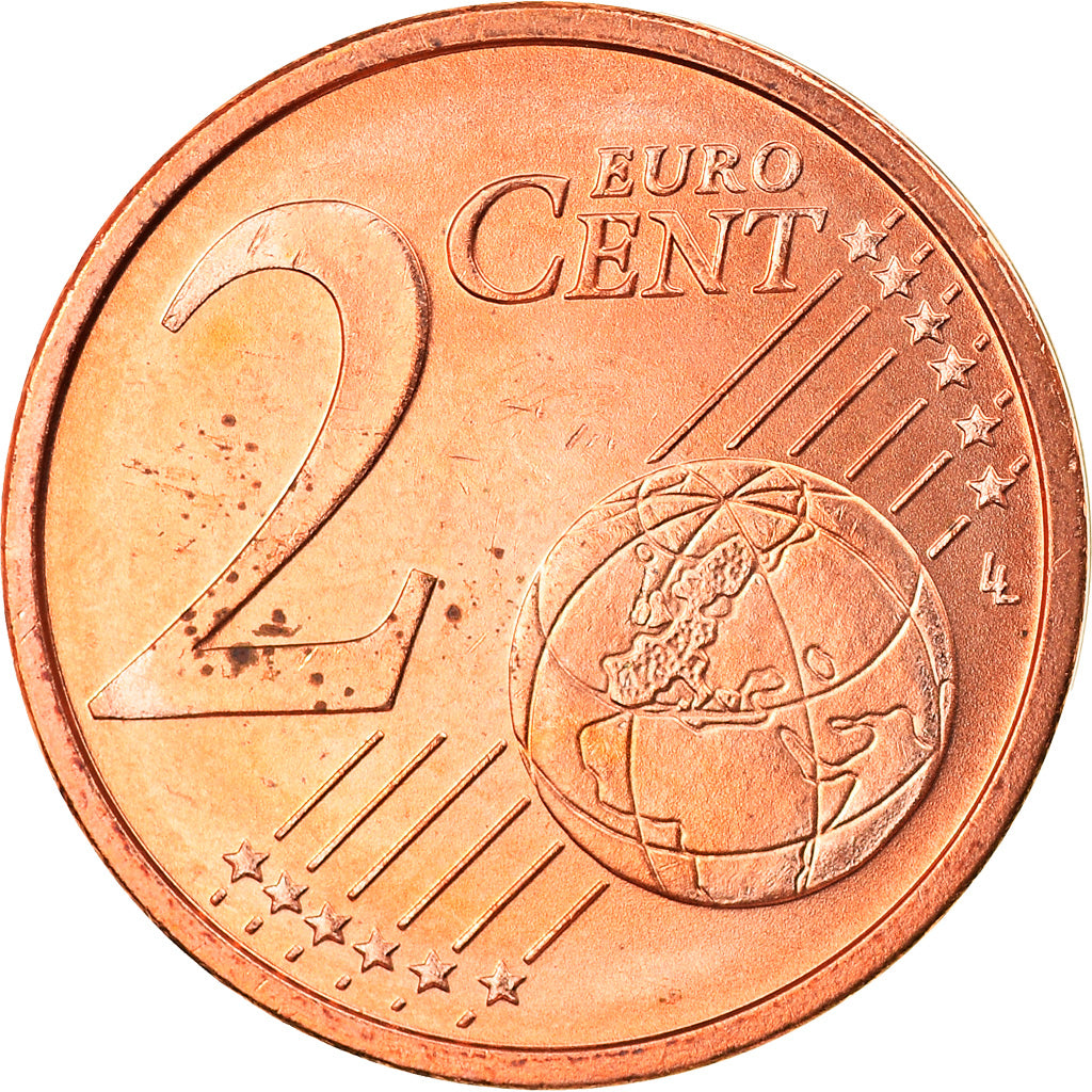 République fédérale allemande, 2 Euro Cent, 2008, Stuttgart, FDC, Copper