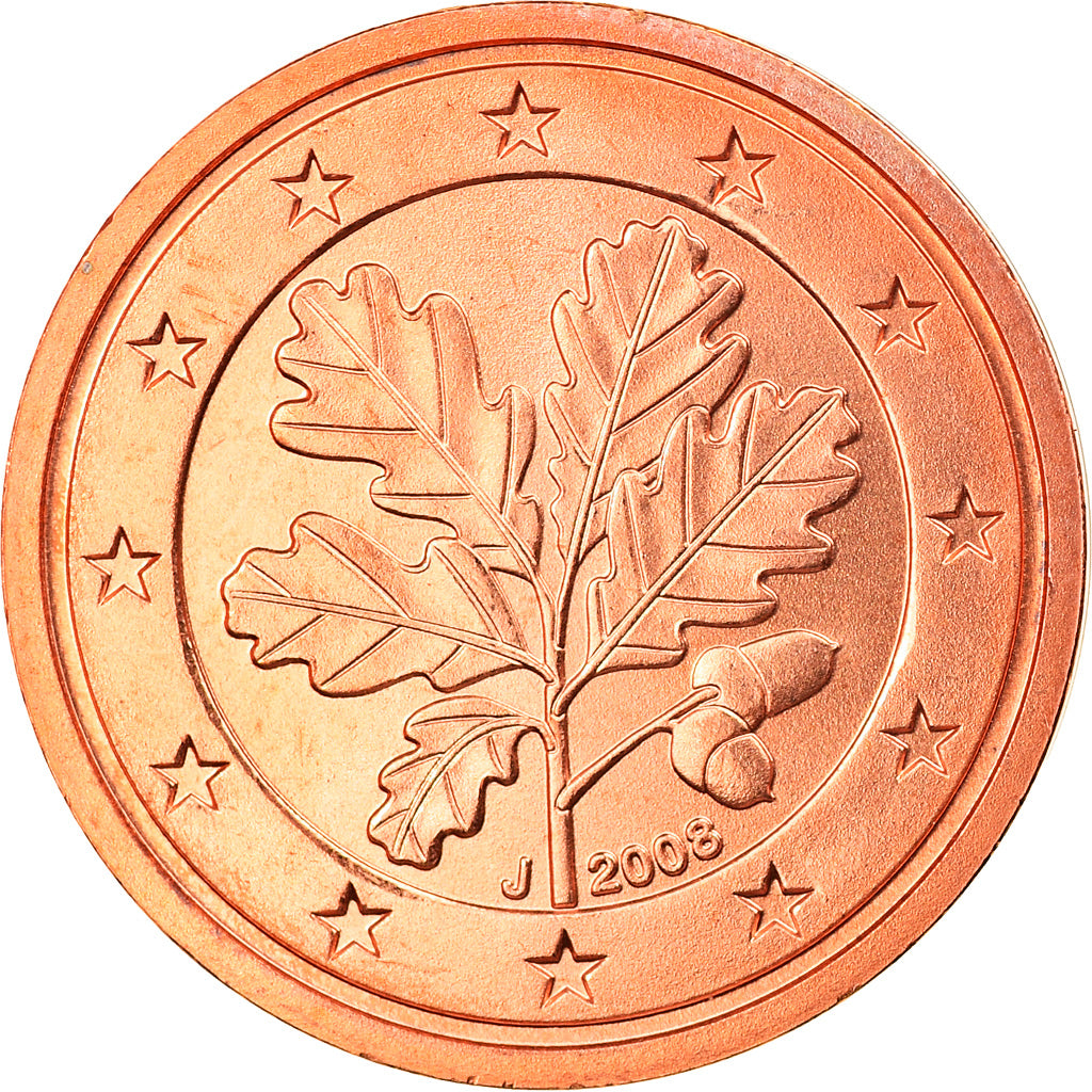 GERMANIA - REPUBBLICA FEDERALE, 2 Euro Cent, 2008, Hambourg, FDC, Acciaio