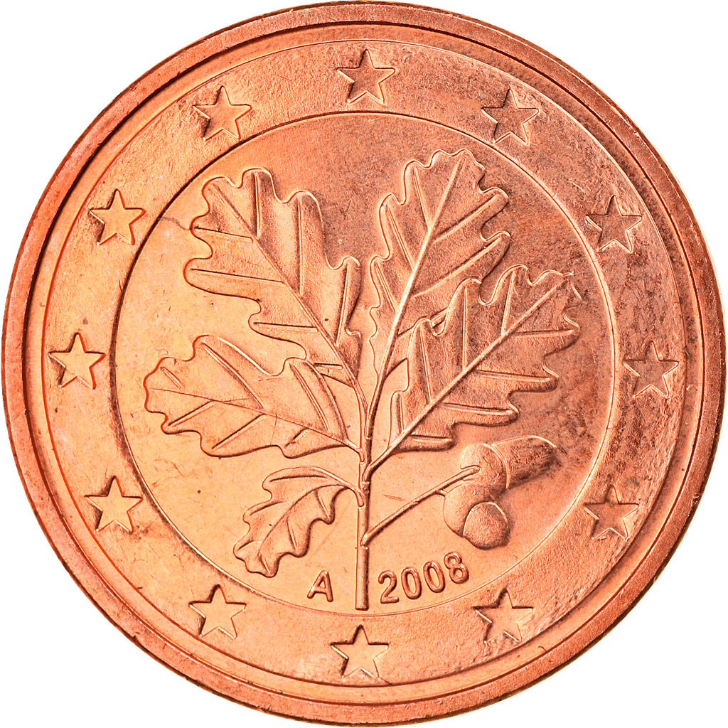 GERMANIA - REPUBBLICA FEDERALE, 5 Euro Cent, 2008, Berlin, FDC, Acciaio placcato