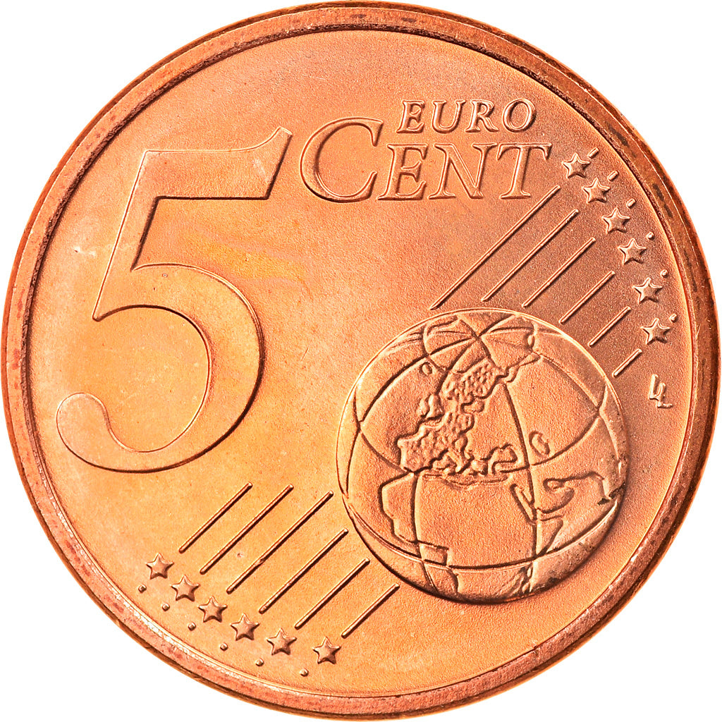 ALEMANHA - REPÚBLICA FEDERAL, 5 Euro Cent, 2008, Stuttgart, MS(65-70), Aço
