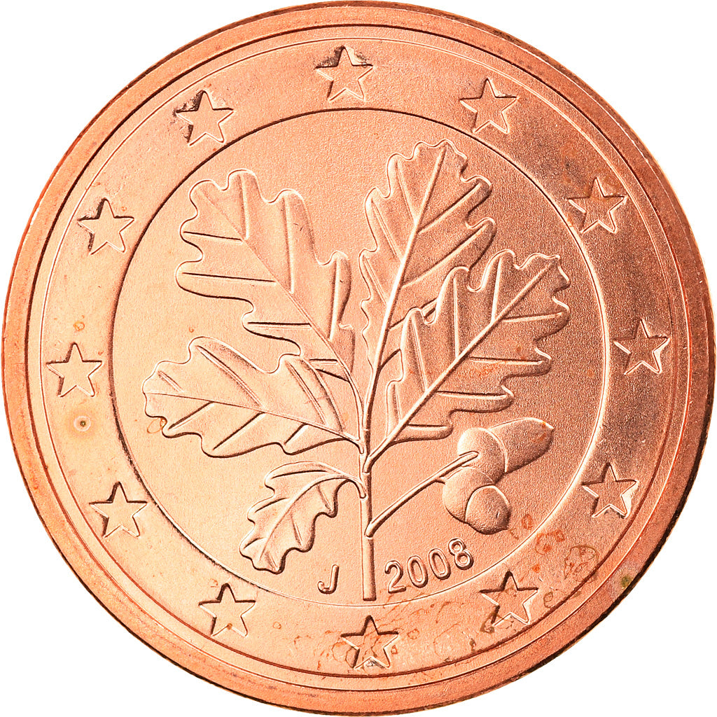 Federale Duitse Republiek, 5 Euro Cent, 2008, Hambourg, FDC, Copper Plated