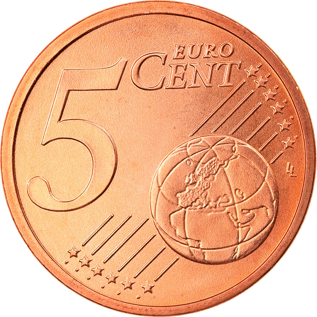 Federale Duitse Republiek, 5 Euro Cent, 2008, Hambourg, FDC, Copper Plated