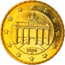 GERMANY - FEDERAL REPUBLIC, 10 Euro Cent, 2008, Berlin, MS(65-70), Brass, KM:254