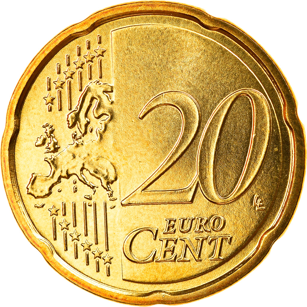 République fédérale allemande, 20 Euro Cent, 2008, Munich, FDC, Laiton