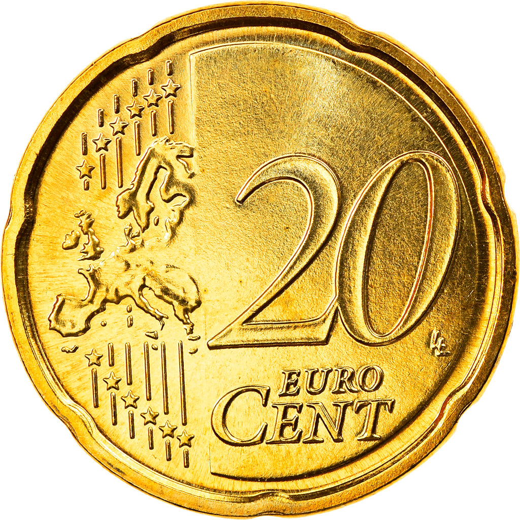 Bundesrepublik Deutschland, 20 Euro Cent, 2008, Stuttgart, STGL, Messing, KM:255