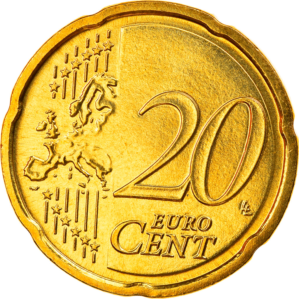 Bundesrepublik Deutschland, 20 Euro Cent, 2008, Karlsruhe, STGL, Messing, KM:255
