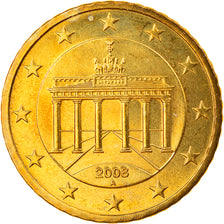 GERMANY - FEDERAL REPUBLIC, 50 Euro Cent, 2008, Berlin, MS(65-70), Brass, KM:256