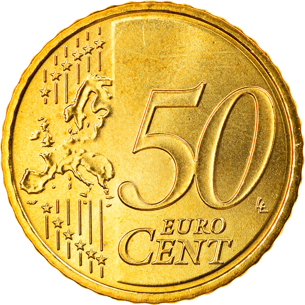 GERMANY - FEDERAL REPUBLIC, 50 Euro Cent, 2008, Stuttgart, MS(65-70), Brass