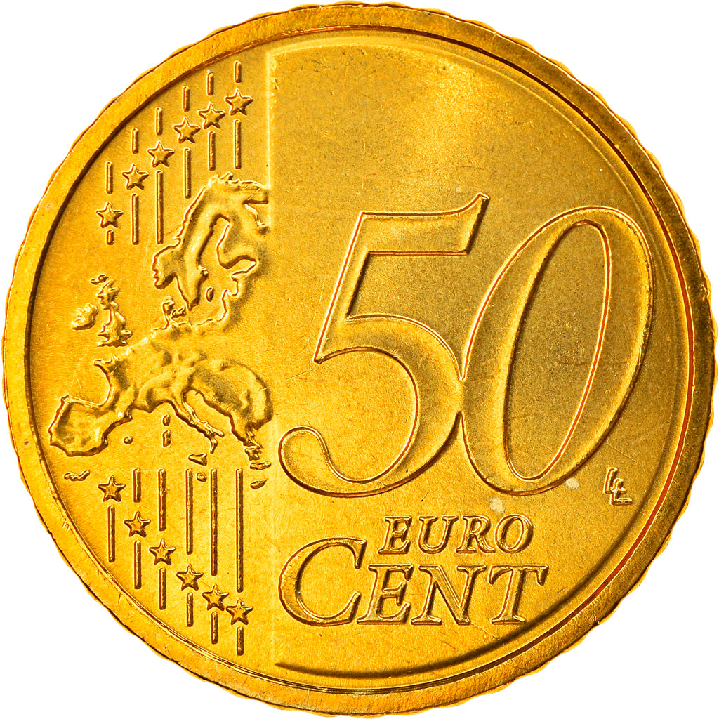 GERMANY - FEDERAL REPUBLIC, 50 Euro Cent, 2008, Karlsruhe, MS(65-70), Brass