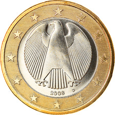 GERMANY - FEDERAL REPUBLIC, Euro, 2008, Munich, MS(65-70), Bi-Metallic, KM:257