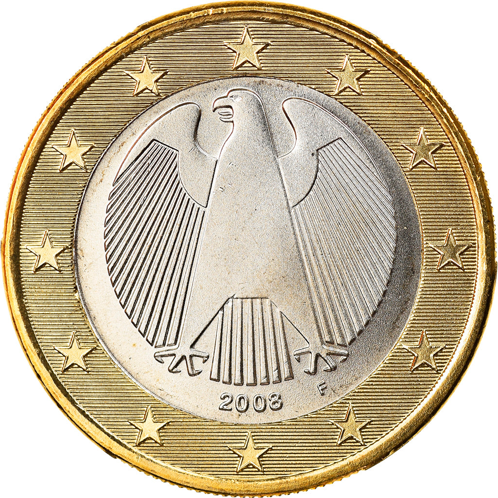 GERMANY - FEDERAL REPUBLIC, Euro, 2008, Stuttgart, MS(65-70), Bi-Metallic