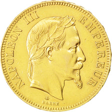 Second Empire, 100 Francs Or, Napoléon III tête laurée, 1868 A, KM 802.1