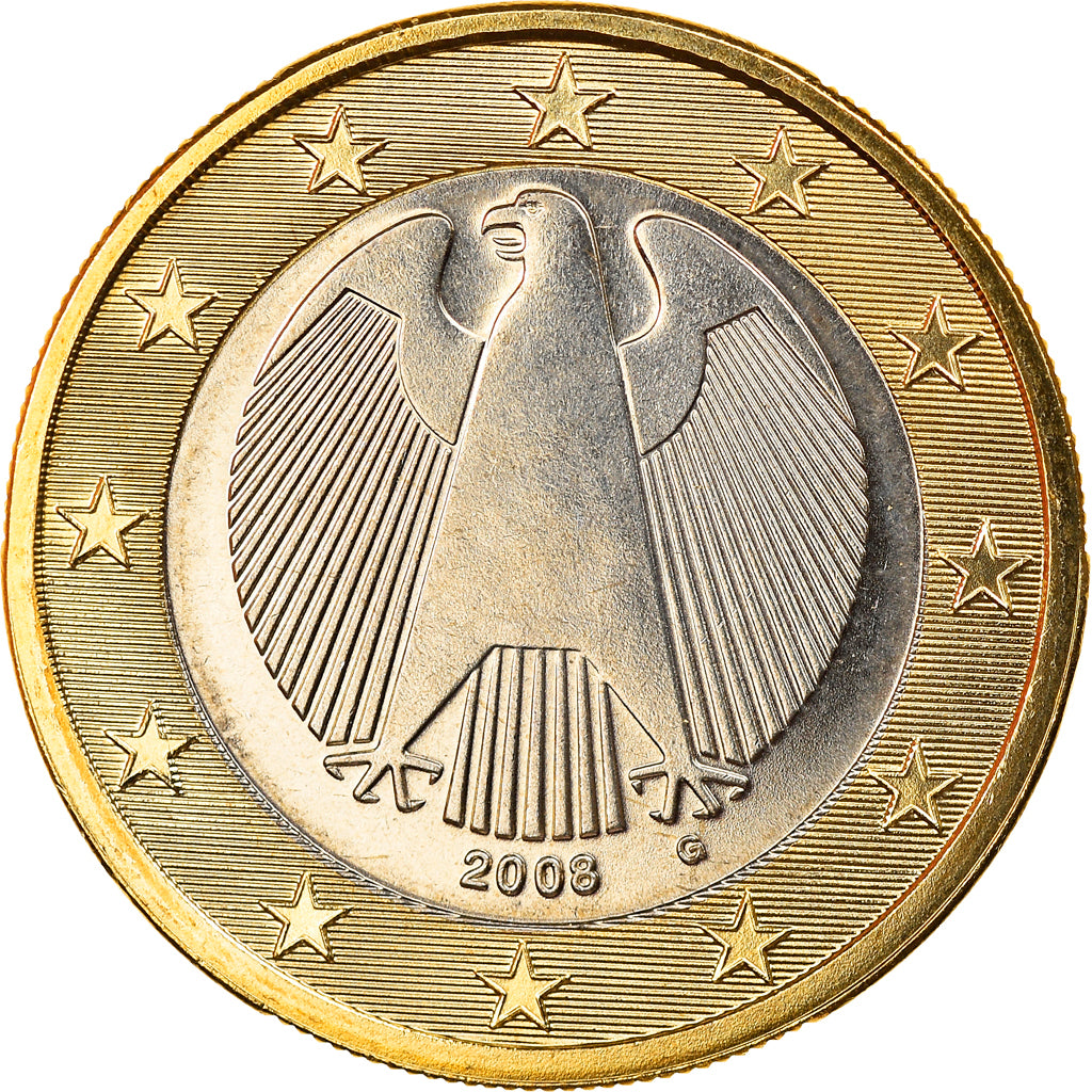 GERMANY - FEDERAL REPUBLIC, Euro, 2008, Karlsruhe, MS(65-70), Bi-Metallic
