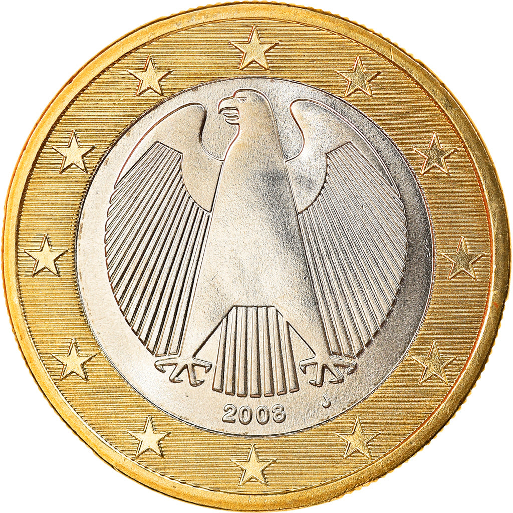 GERMANY - FEDERAL REPUBLIC, Euro, 2008, Hambourg, MS(65-70), Bi-Metallic, KM:257