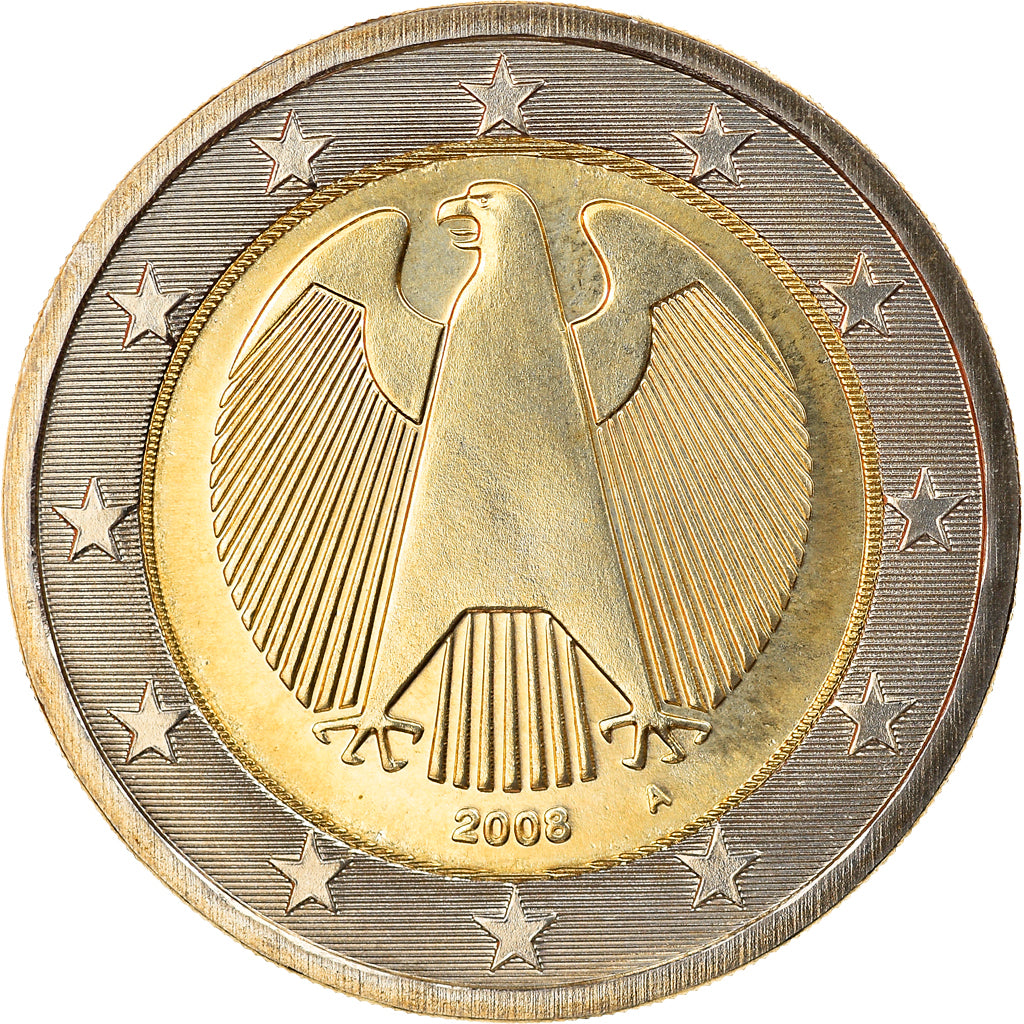 GERMANY - FEDERAL REPUBLIC, 2 Euro, 2008, Berlin, MS(65-70), Bi-Metallic, KM:258