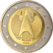 GERMANY - FEDERAL REPUBLIC, 2 Euro, 2008, Hambourg, MS(65-70), Bi-Metallic