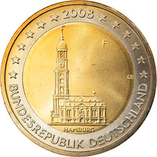 GERMANY - FEDERAL REPUBLIC, 2 Euro, 2008, Stuttgart, MS(65-70), Bi-Metallic