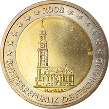GERMANIA - REPUBBLICA FEDERALE, 2 Euro, 2008, Hambourg, FDC, Bi-metallico
