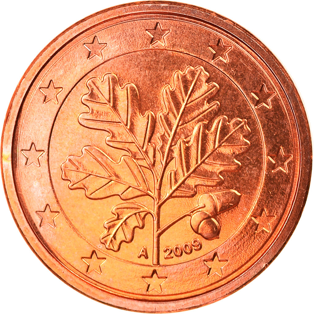 GERMANY - FEDERAL REPUBLIC, Euro Cent, 2009, Berlin, MS(65-70), Copper Plated