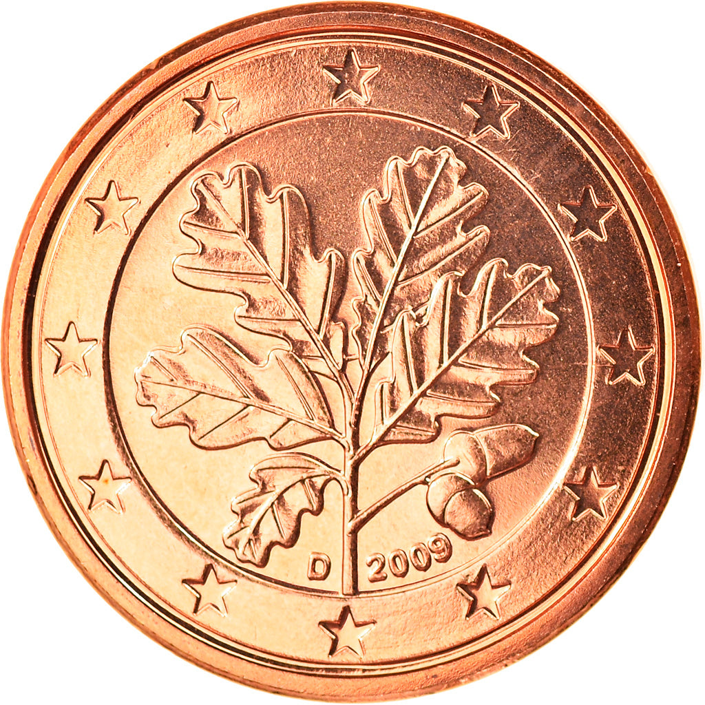 GERMANY - FEDERAL REPUBLIC, Euro Cent, 2009, Munich, MS(65-70), Copper Plated