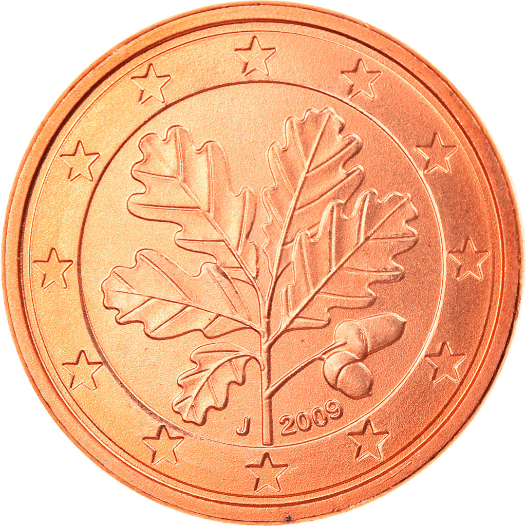 GERMANY - FEDERAL REPUBLIC, Euro Cent, 2009, Hambourg, MS(65-70), Copper Plated