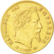 FRANCE, Napoléon III, 5 Francs, 1868, Strasbourg, KM #803.2, AU(50-53), Gold, G.