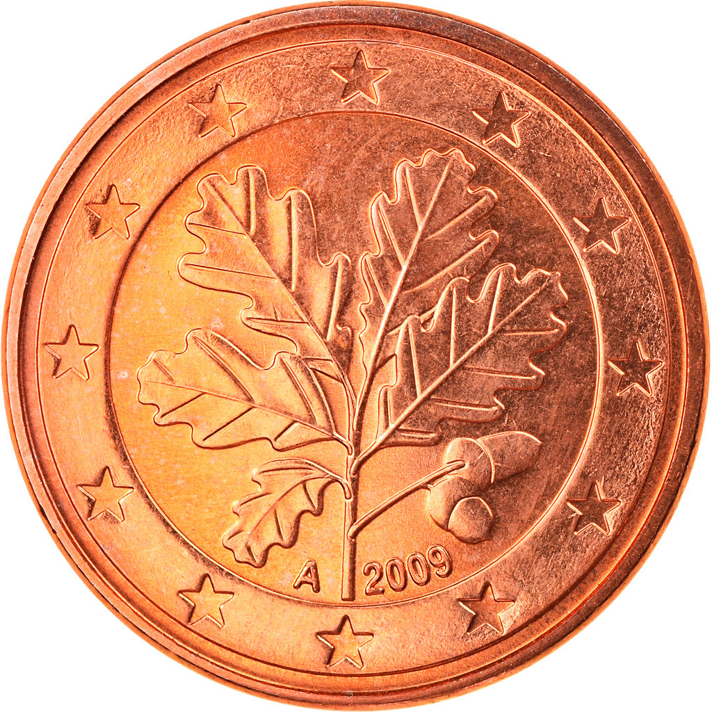 GERMANY - FEDERAL REPUBLIC, 5 Euro Cent, 2009, Berlin, MS(65-70), Copper Plated