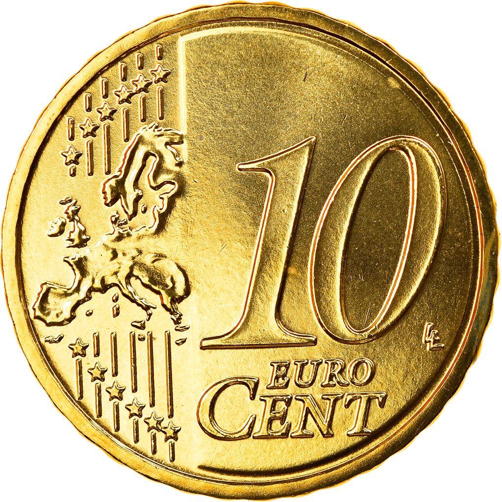 GERMANY - FEDERAL REPUBLIC, 10 Euro Cent, 2009, Munich, MS(65-70), Brass, KM:254