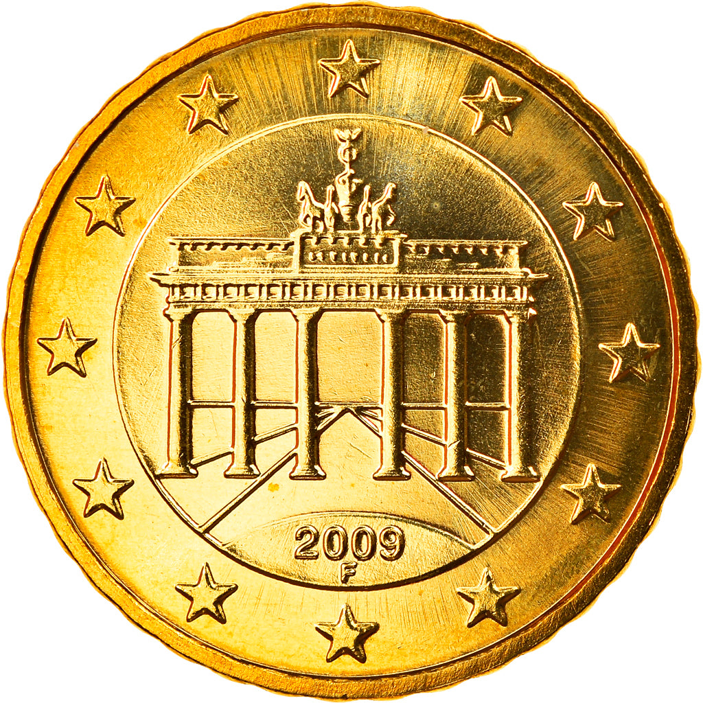 GERMANY - FEDERAL REPUBLIC, 10 Euro Cent, 2009, Stuttgart, MS(65-70), Brass