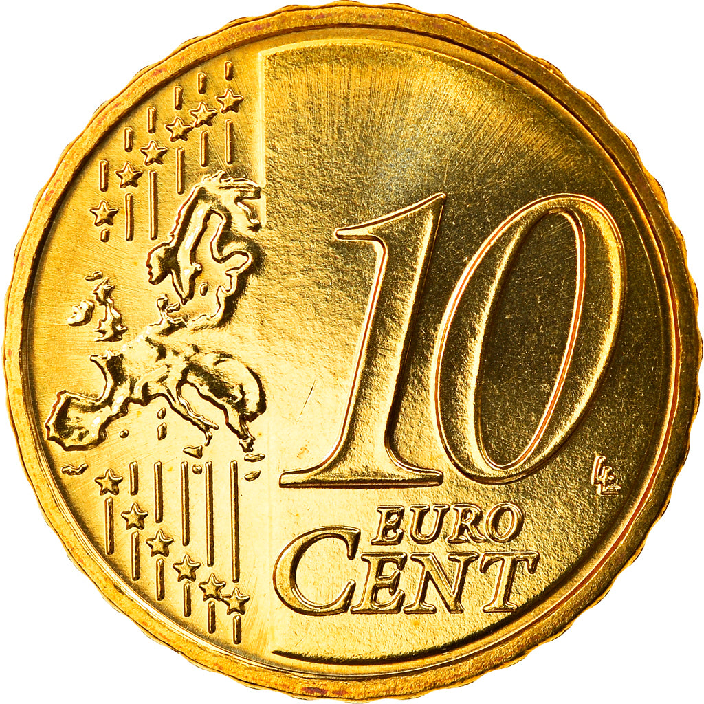 GERMANY - FEDERAL REPUBLIC, 10 Euro Cent, 2009, Stuttgart, MS(65-70), Brass
