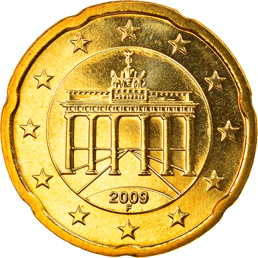 Federale Duitse Republiek, 20 Euro Cent, 2009, Stuttgart, FDC, Tin, KM:255