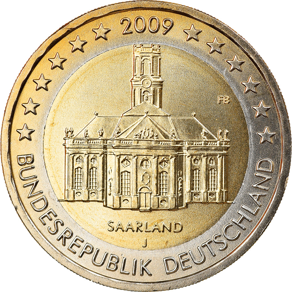 Federale Duitse Republiek, 2 Euro, 2009, Hambourg, FDC, Bi-Metallic, KM:276