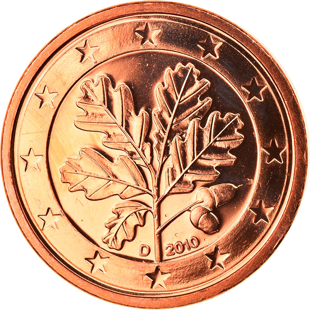 Federale Duitse Republiek, Euro Cent, 2010, Munich, FDC, Copper Plated Steel