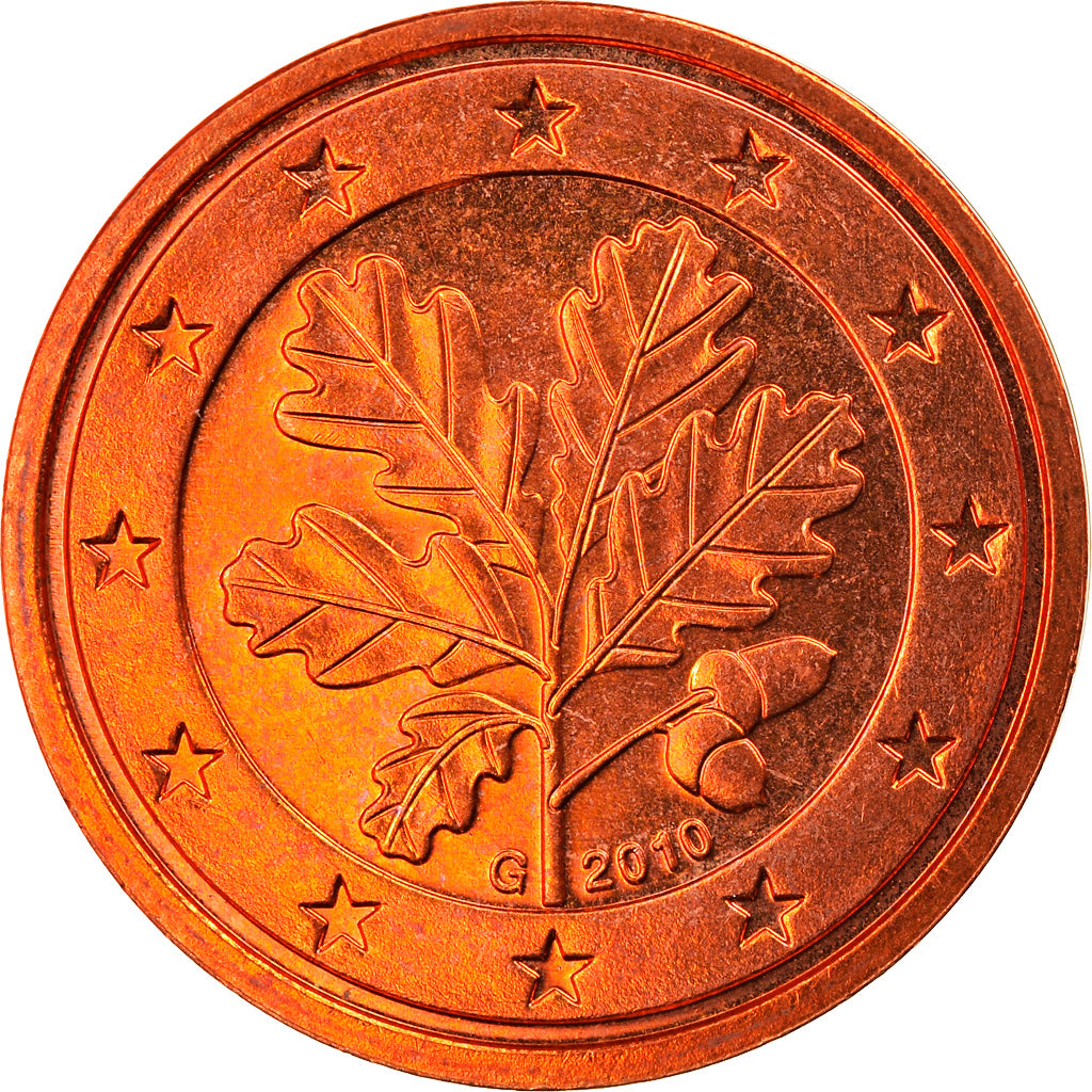 GERMANIA - REPUBBLICA FEDERALE, 2 Euro Cent, 2010, Karlsruhe, FDC, Acciaio