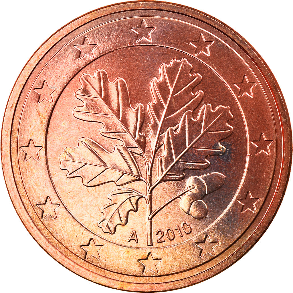 GERMANIA - REPUBBLICA FEDERALE, 5 Euro Cent, 2010, Berlin, FDC, Acciaio placcato