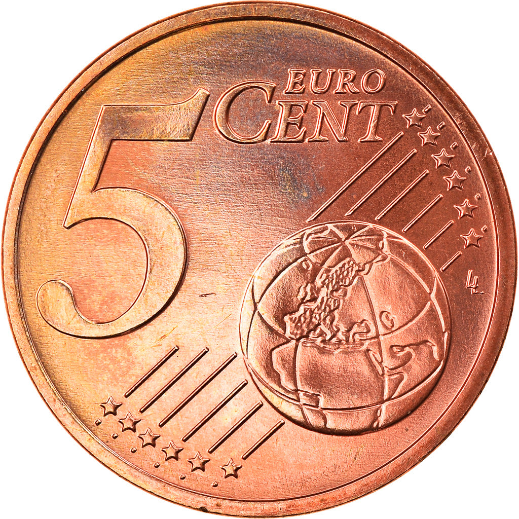 GERMANIA - REPUBBLICA FEDERALE, 5 Euro Cent, 2010, Berlin, FDC, Acciaio placcato