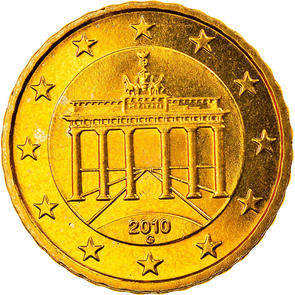 GERMANIA - REPUBBLICA FEDERALE, 10 Euro Cent, 2010, Karlsruhe, FDC, Ottone