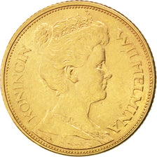 NETHERLANDS, 5 Gulden, 1912, KM #151, AU(55-58), Gold, 18, 3.36