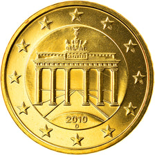 République fédérale allemande, 50 Euro Cent, 2010, Munich, FDC, Laiton
