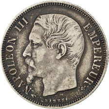 Moneta, Francia, Napoleon III, Napoléon III, Franc, 1858, Paris, BB, Argento