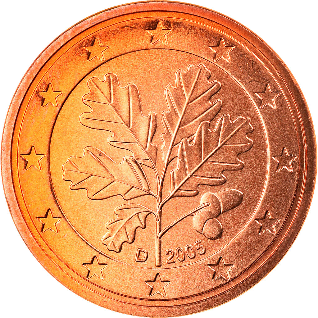 GERMANIA - REPUBBLICA FEDERALE, 5 Euro Cent, 2005, Munich, FDC, Acciaio placcato