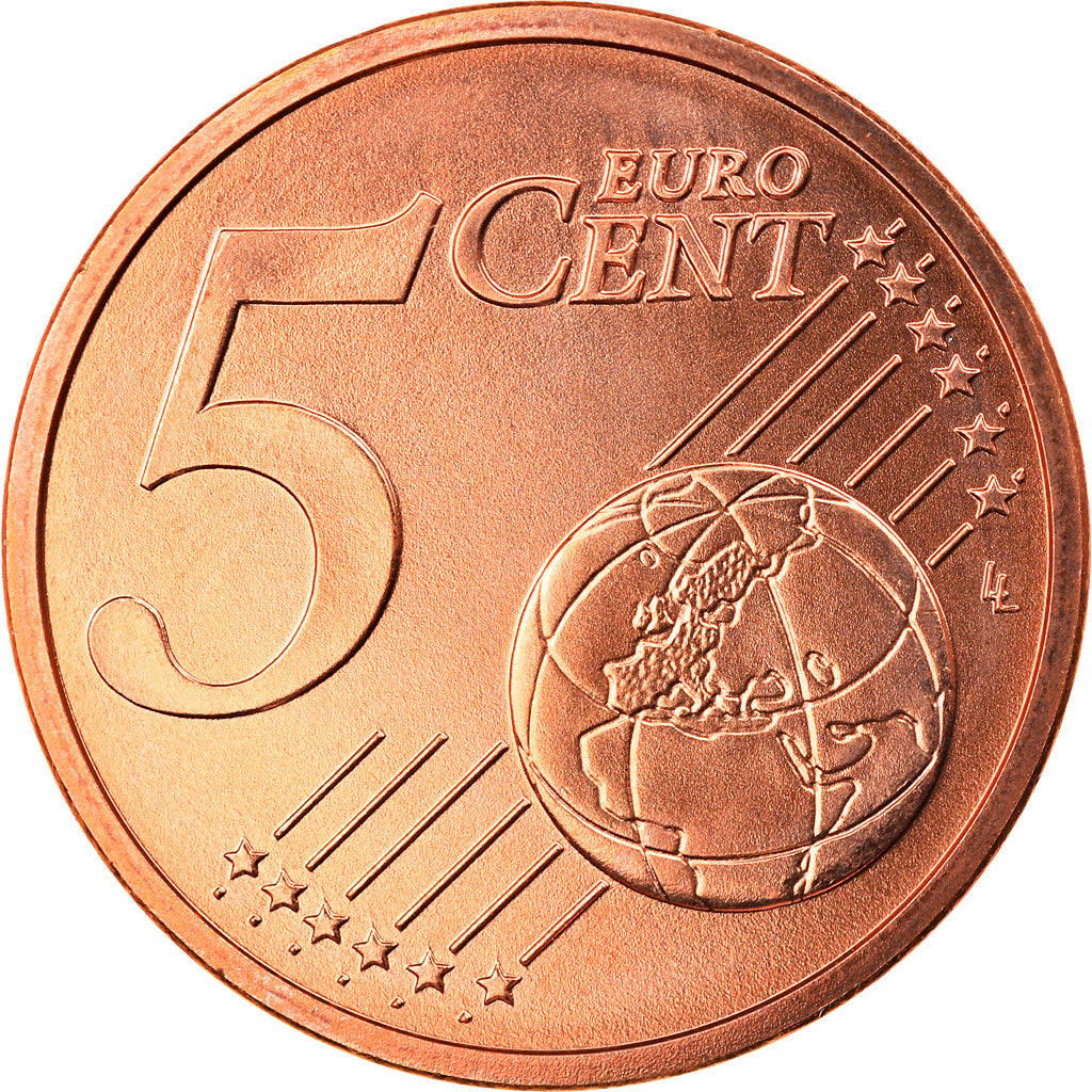 GERMANIA - REPUBBLICA FEDERALE, 5 Euro Cent, 2005, Munich, FDC, Acciaio placcato