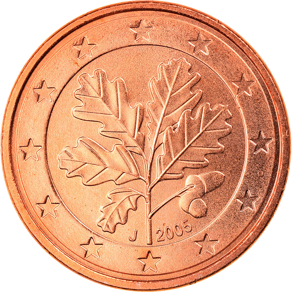 GERMANY - FEDERAL REPUBLIC, 5 Euro Cent, 2005, Hambourg, MS(65-70), Copper