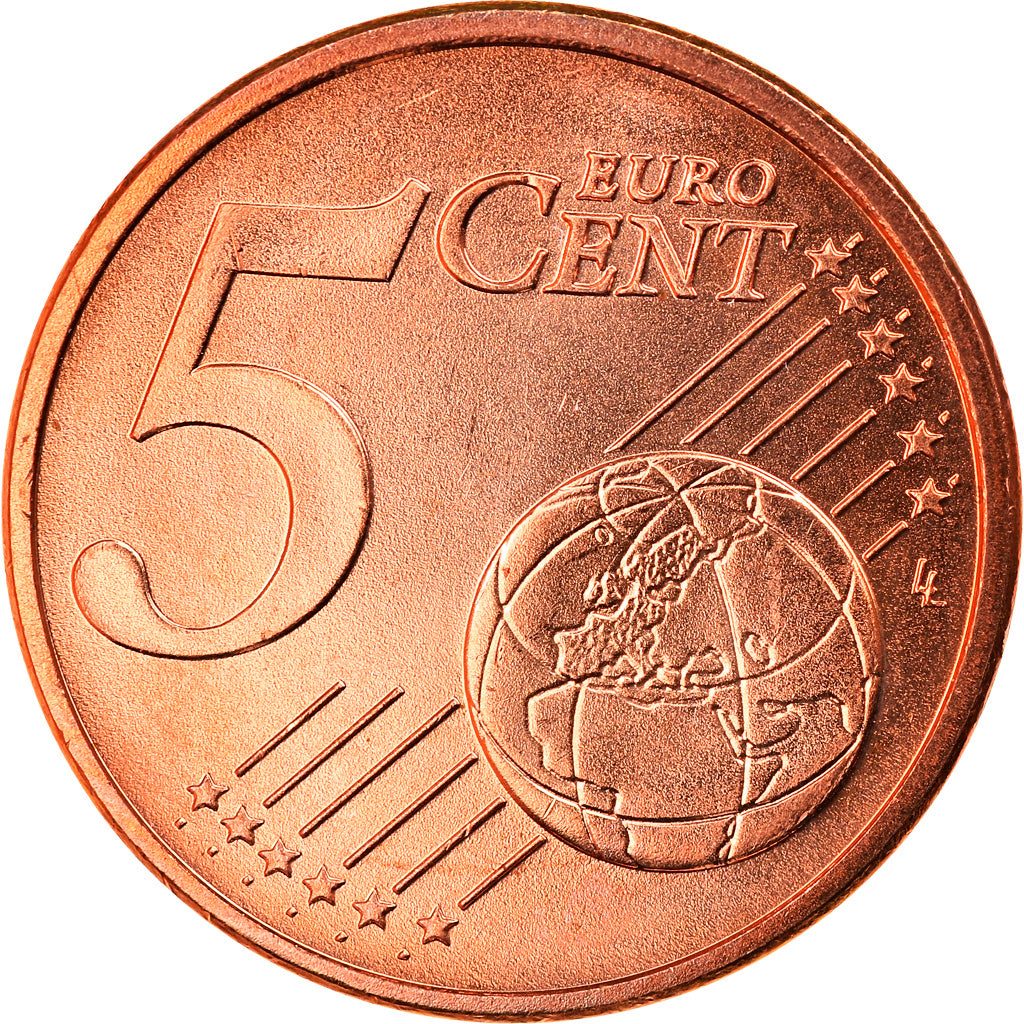 GERMANY - FEDERAL REPUBLIC, 5 Euro Cent, 2005, Hambourg, MS(65-70), Copper