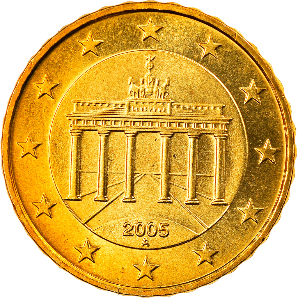 République fédérale allemande, 10 Euro Cent, 2005, Berlin, FDC, Laiton