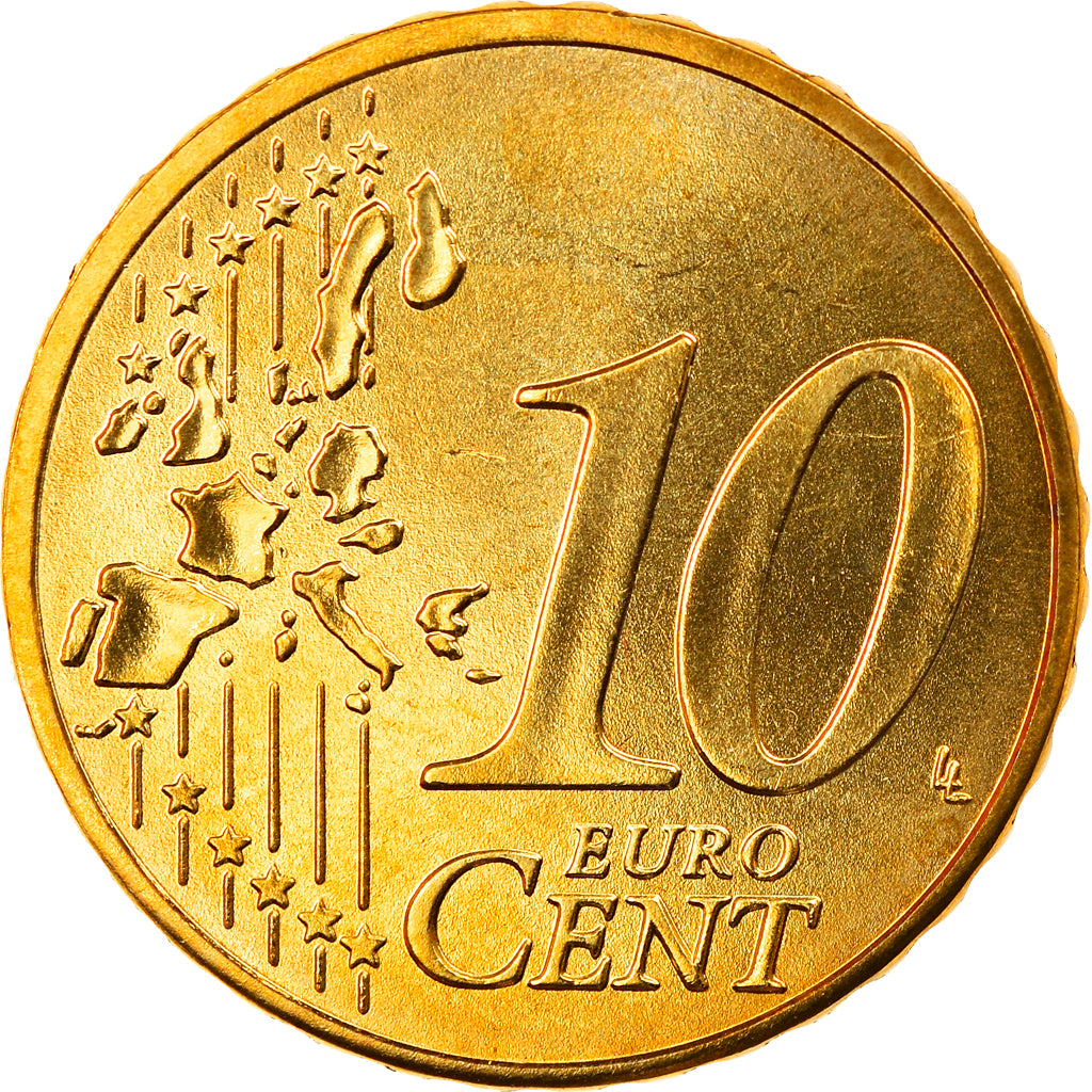 GERMANY - FEDERAL REPUBLIC, 10 Euro Cent, 2005, Hambourg, MS(65-70), Brass