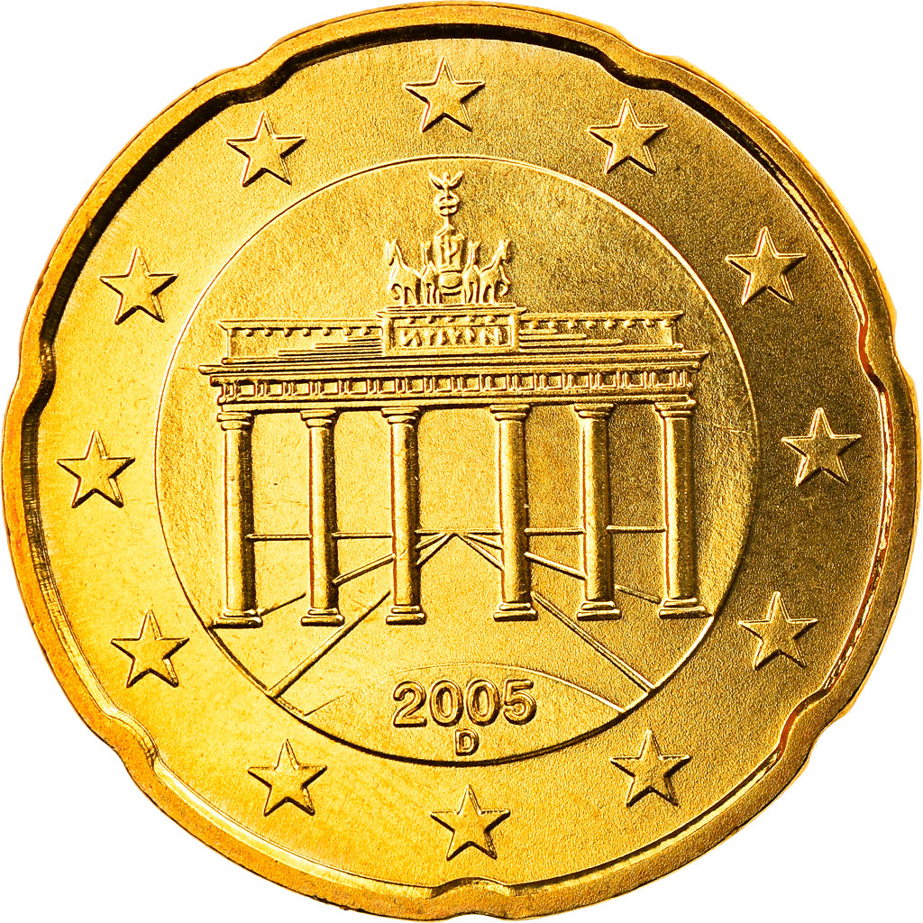 GERMANIA - REPUBBLICA FEDERALE, 20 Euro Cent, 2005, Munich, FDC, Ottone, KM:211