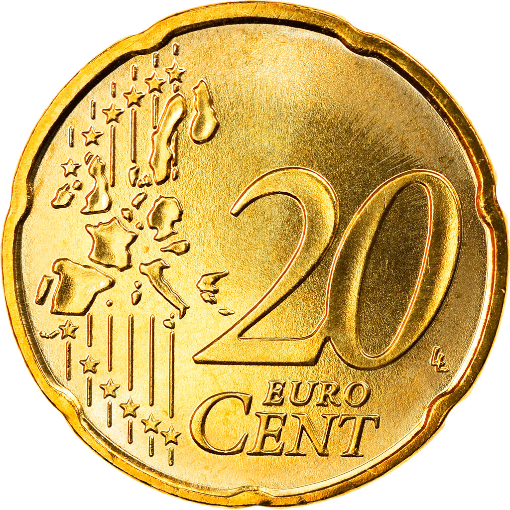 GERMANY - FEDERAL REPUBLIC, 20 Euro Cent, 2005, Hambourg, MS(65-70), Brass
